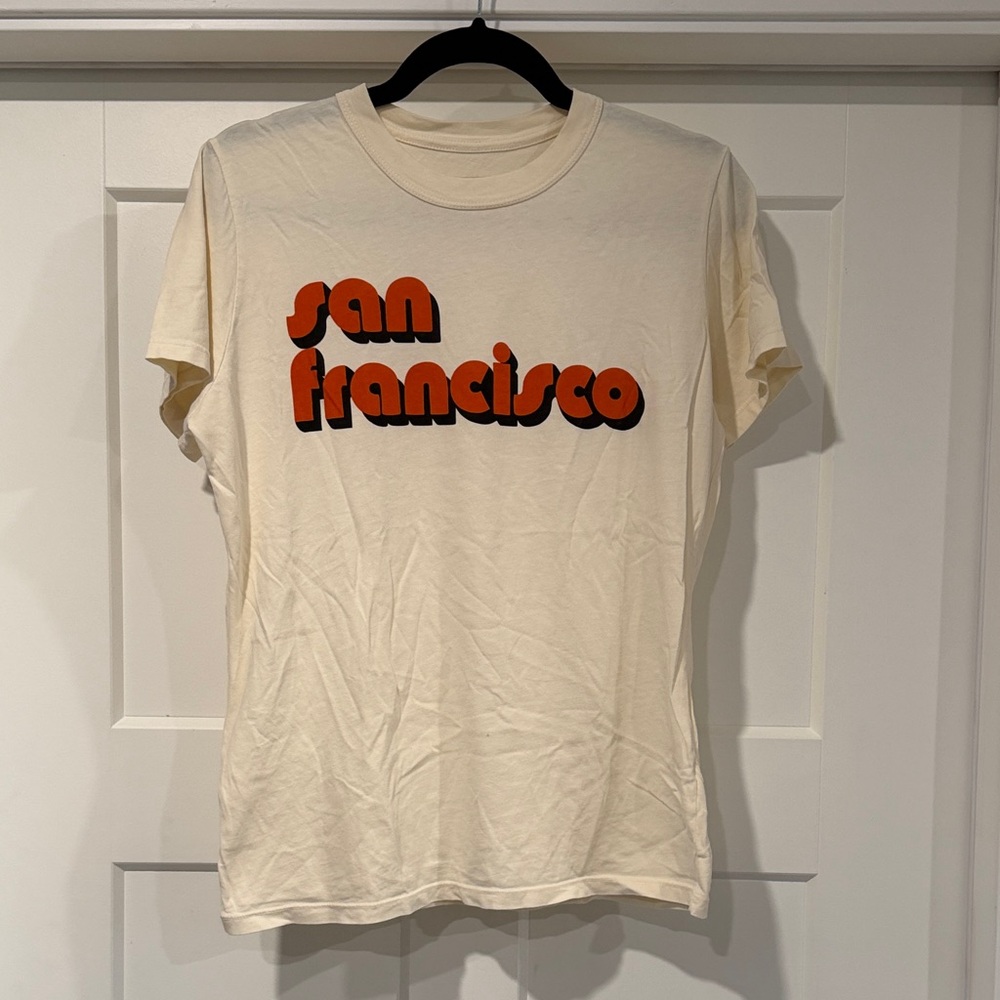 Big Bud Press 70s inspired San Francisco Cream Tee - Women XS